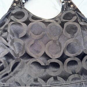 Coach Black Signature Jacquard Hobo Bag – Authentic